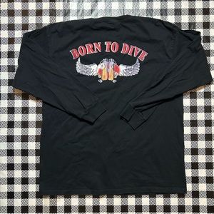 born to dive vintage scuba diving tee